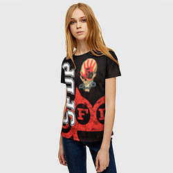 Футболка женская Five Finger Death Punch 1, цвет: 3D-принт — фото 2