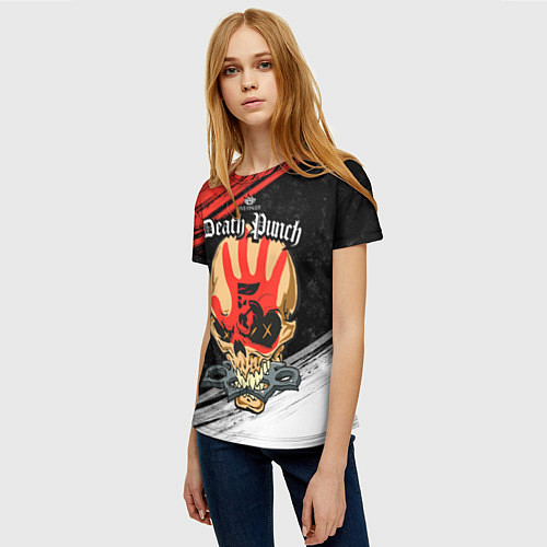 Женская футболка Five Finger Death Punch 7 / 3D-принт – фото 3