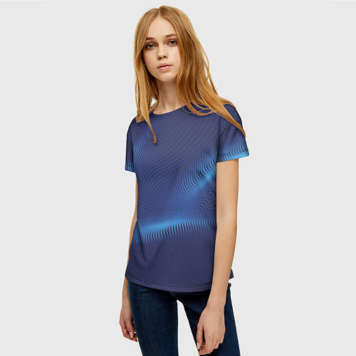 Женская футболка 3D волна / 3D-принт – фото 3