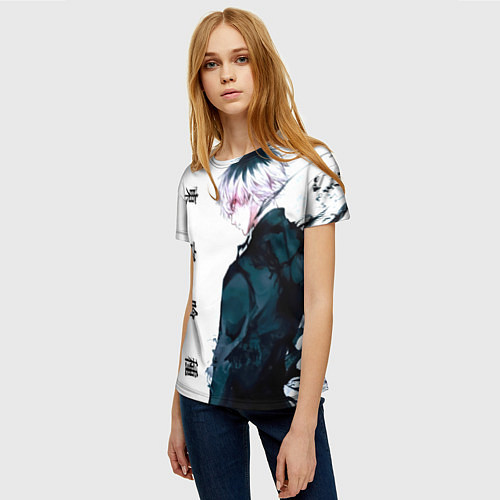 Женская футболка Токийский гуль Tokyo Ghoul / 3D-принт – фото 3