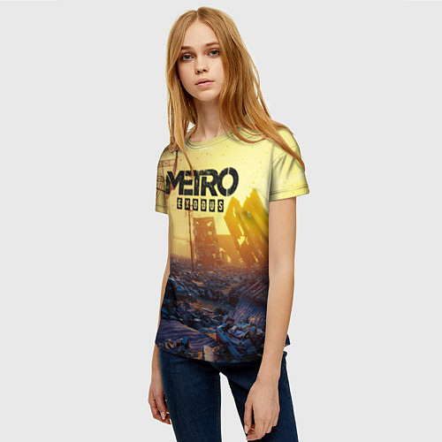 Женская футболка Metro Exodus / 3D-принт – фото 3