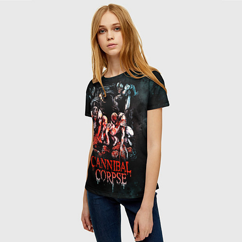 Женская футболка Cannibal Corpse / 3D-принт – фото 3