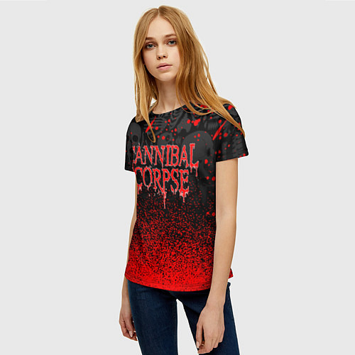 Женская футболка CANNIBAL CORPSE / 3D-принт – фото 3
