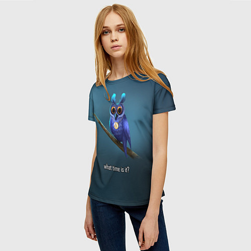 Женская футболка Owl / 3D-принт – фото 3