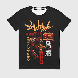 Футболка женская Евангелион, EVA 02, цвет: 3D-принт