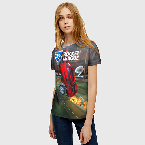 Женская футболка Rocket League / 3D-принт – фото 3