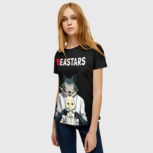 Женская футболка Beastars Выдающиеся звери / 3D-принт – фото 3