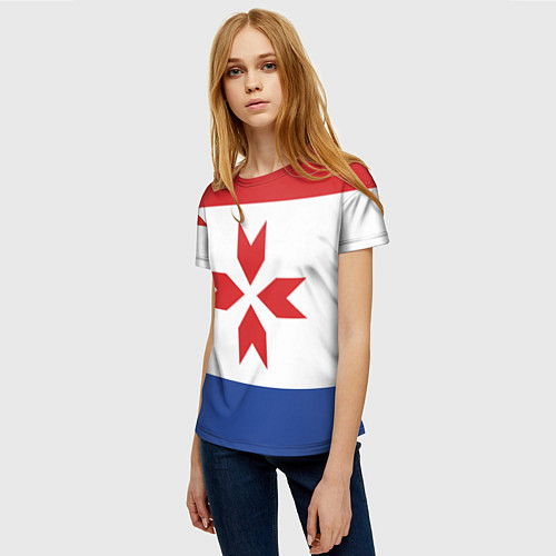Женская футболка Мордовия / 3D-принт – фото 3