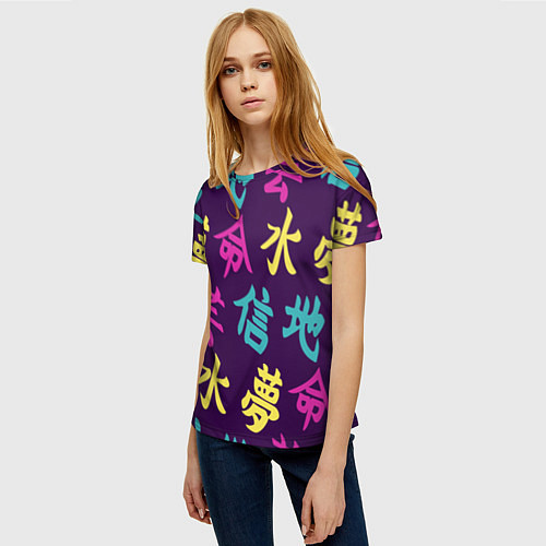 Женская футболка Japanese pattern / 3D-принт – фото 3