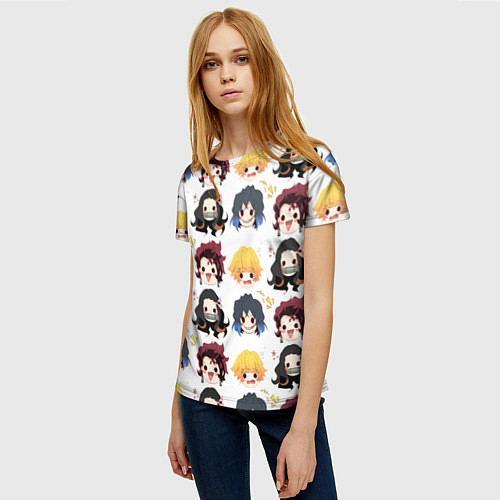 Женская футболка Клинок, рассекающий демонов / 3D-принт – фото 3