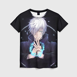 Футболка женская ГОДЖО САТОРУ GOJO SATORU, цвет: 3D-принт