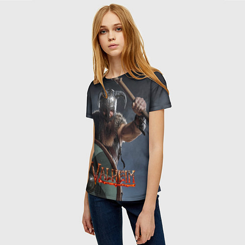Женская футболка Viking Valheim / 3D-принт – фото 3