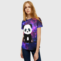 Футболка женская Space Panda, цвет: 3D-принт — фото 2