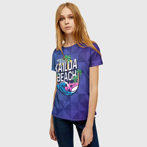 Женская футболка KAILUA BEACH / 3D-принт – фото 3