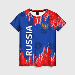 Футболка женская RUSSIA, цвет: 3D-принт