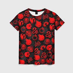 Футболка женская СИМВОЛЫ ГРЕХОВ 7 DEADLY SINS, цвет: 3D-принт