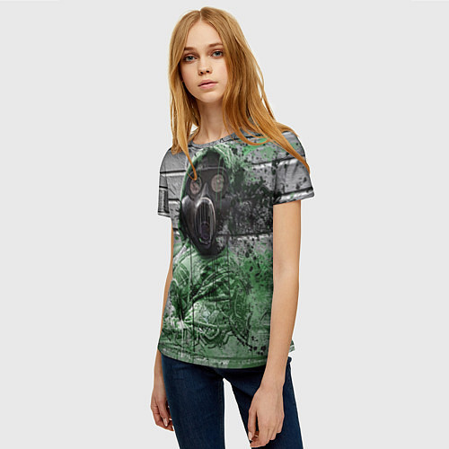 Женская футболка Сталкер Метро / 3D-принт – фото 3