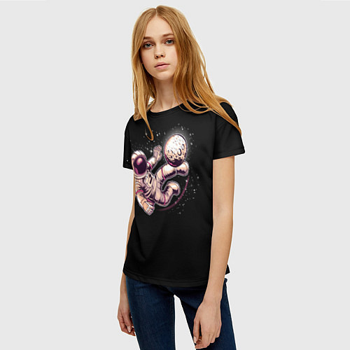 Женская футболка Космо и Луна / 3D-принт – фото 3