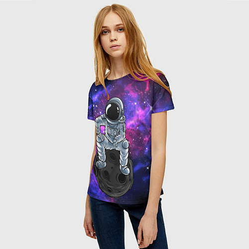 Женская футболка Distant galaxy / 3D-принт – фото 3