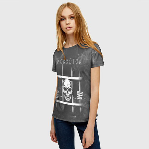 Женская футболка Кровосток Решетка Z / 3D-принт – фото 3