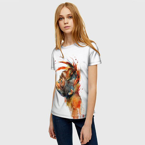 Женская футболка Орангутанг / 3D-принт – фото 3