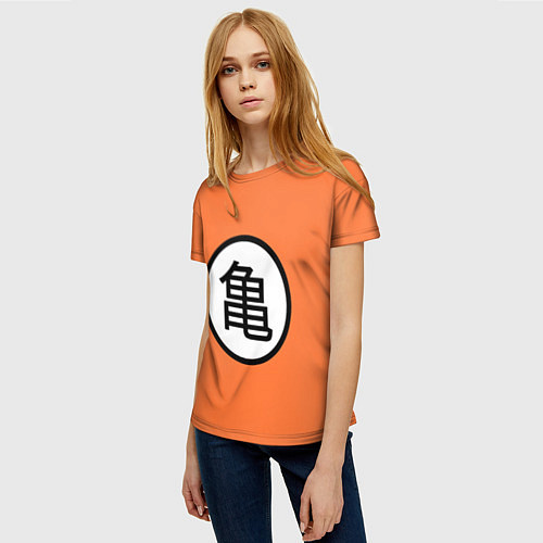 Женская футболка Сон Гоку знак / 3D-принт – фото 3