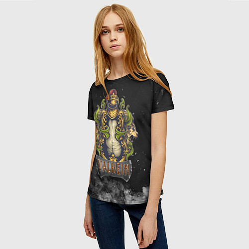 Женская футболка Valheim викинг и львы / 3D-принт – фото 3