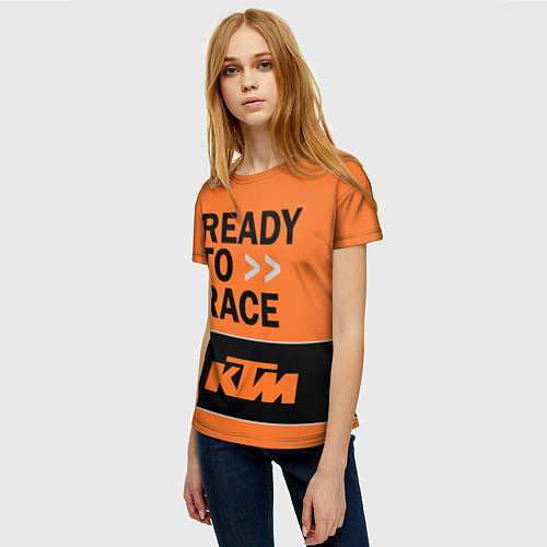 Женская футболка KTM READY TO RACE Z / 3D-принт – фото 3