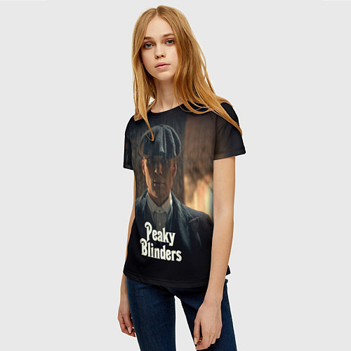 Женская футболка Острые Козырьки Томас Шелби / 3D-принт – фото 3