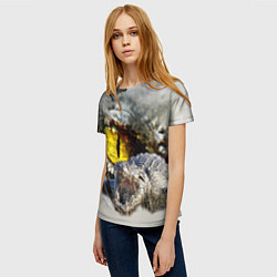 Футболка женская Глаз крокодила, цвет: 3D-принт — фото 2