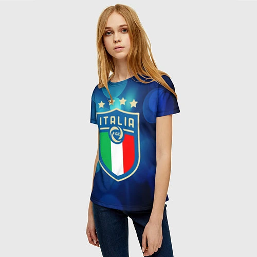 Женская футболка Сборная Италии / 3D-принт – фото 3