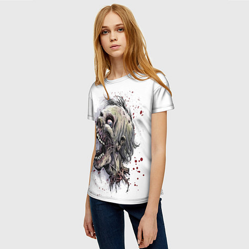 Женская футболка Зомби-Бу / 3D-принт – фото 3
