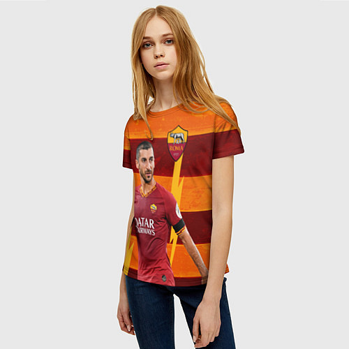 Женская футболка Henrikh Mkhitaryan Roma / 3D-принт – фото 3