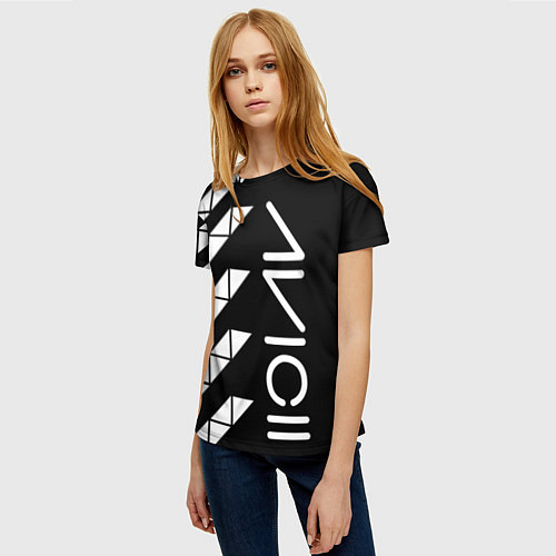 Женская футболка AVICII ГЕОМЕТРИЯ / 3D-принт – фото 3