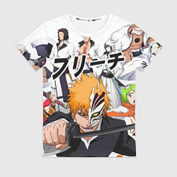 Футболка женская Bleach главные герои, цвет: 3D-принт