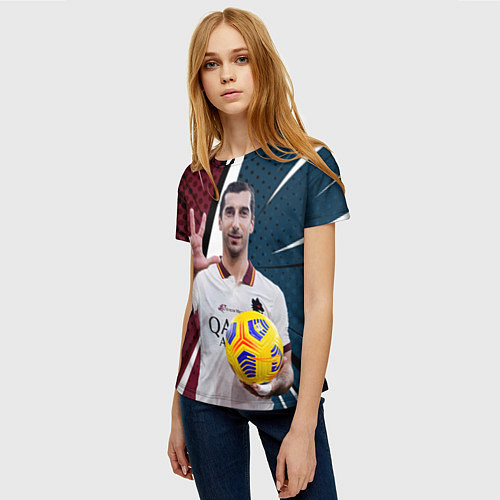 Женская футболка Генрих Мхитарян / 3D-принт – фото 3