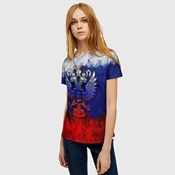Футболка женская Россия Russia Герб, цвет: 3D-принт — фото 2