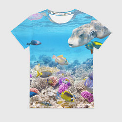 Футболка женская Морской мир, цвет: 3D-принт