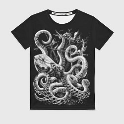 Женская футболка Кракен Монстр