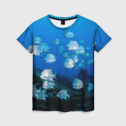 Футболка женская Рыбы, цвет: 3D-принт