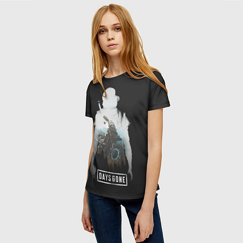 Женская футболка Days gone силуэт Дикона / 3D-принт – фото 3