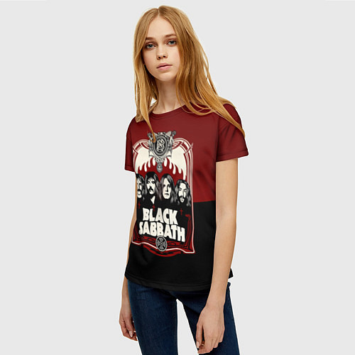 Женская футболка Black Sabbath / 3D-принт – фото 3