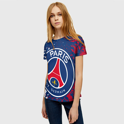 Женская футболка ФК ПСЖ FC PSG PARIS SG / 3D-принт – фото 3