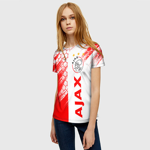 Женская футболка FC AJAX AMSTERDAM ФК АЯКС / 3D-принт – фото 3