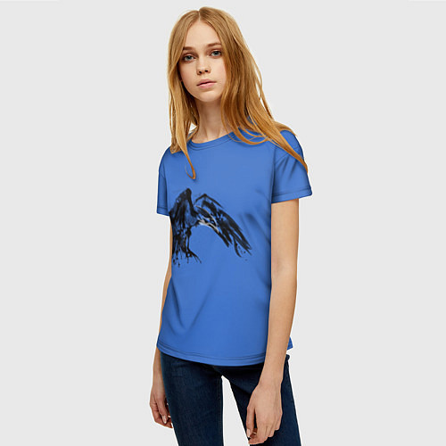 Женская футболка Тень ворона / 3D-принт – фото 3