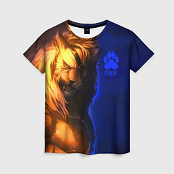 Футболка женская Furry lion, цвет: 3D-принт