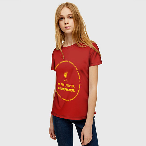 Женская футболка LIVERPOOL / 3D-принт – фото 3