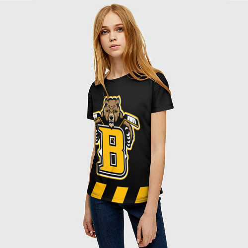 Женская футболка BOSTON BRUINS / 3D-принт – фото 3