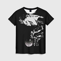 Женская футболка Рюк и яблоко Death Note