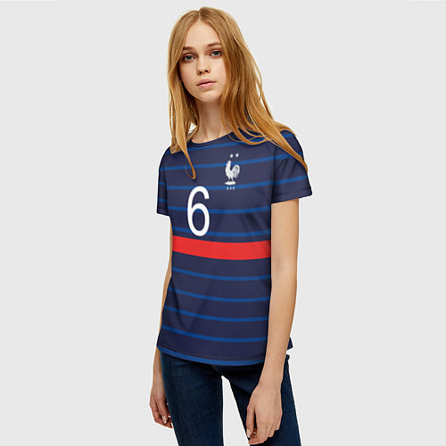 Женская футболка Погба футболист Франция / 3D-принт – фото 3